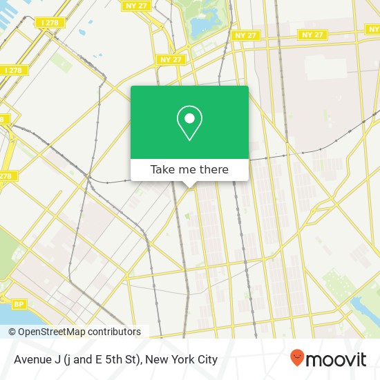 Mapa de Avenue J (j and E 5th St), Brooklyn, NY 11230