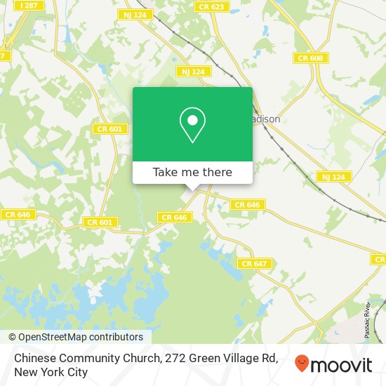 Mapa de Chinese Community Church, 272 Green Village Rd