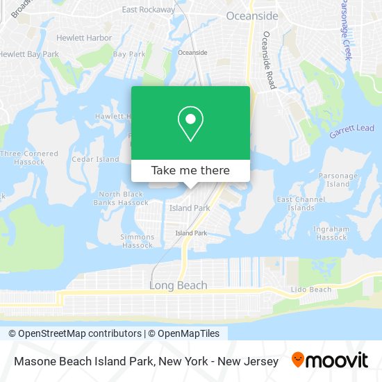 Masone Beach Island Park map
