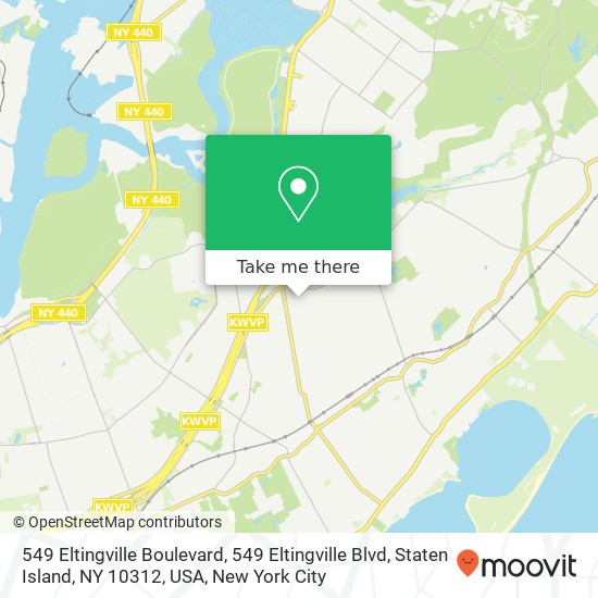 Mapa de 549 Eltingville Boulevard, 549 Eltingville Blvd, Staten Island, NY 10312, USA