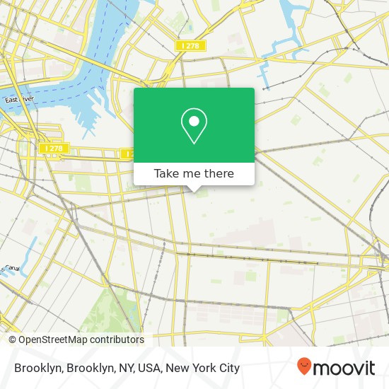 Mapa de Brooklyn, Brooklyn, NY, USA