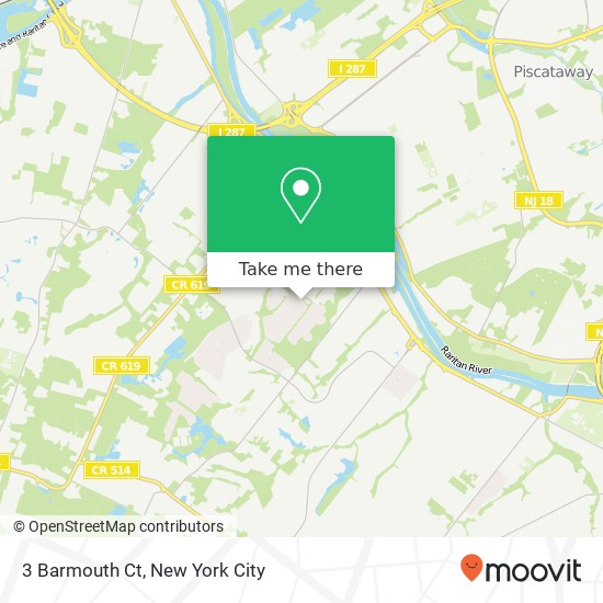 Mapa de 3 Barmouth Ct, Somerset, NJ 08873