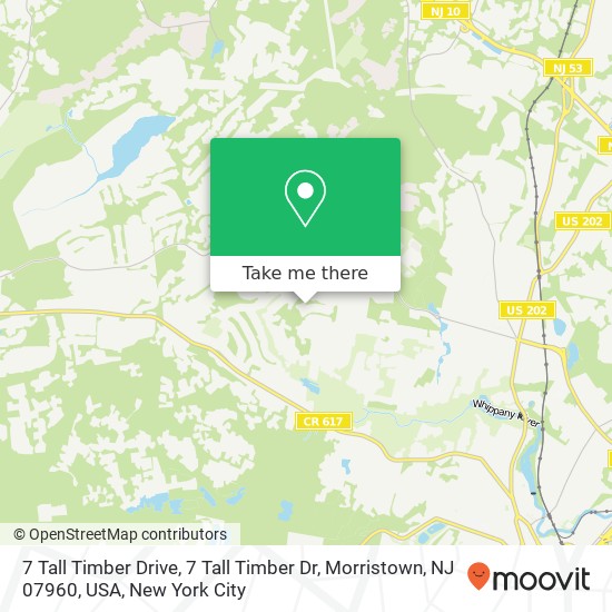 Mapa de 7 Tall Timber Drive, 7 Tall Timber Dr, Morristown, NJ 07960, USA