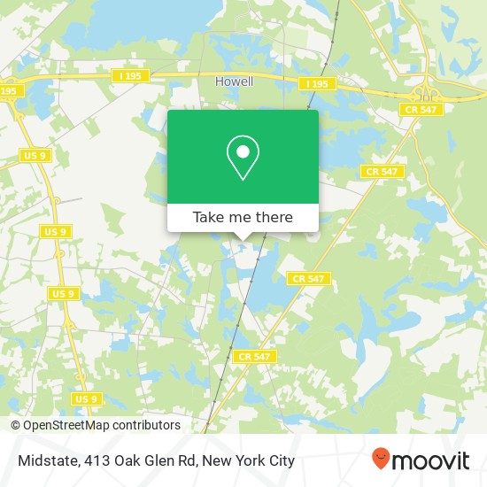 Mapa de Midstate, 413 Oak Glen Rd