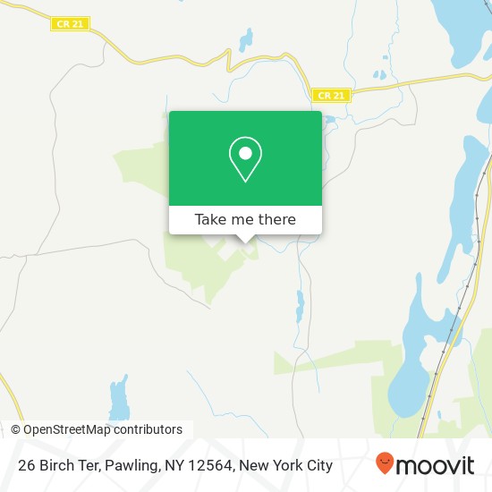 Mapa de 26 Birch Ter, Pawling, NY 12564