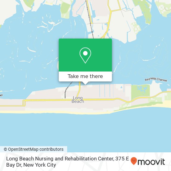 Mapa de Long Beach Nursing and Rehabilitation Center, 375 E Bay Dr