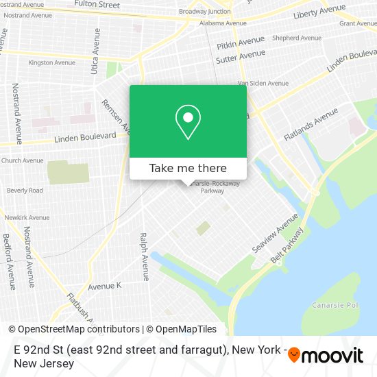Mapa de E 92nd St (east 92nd street and farragut)