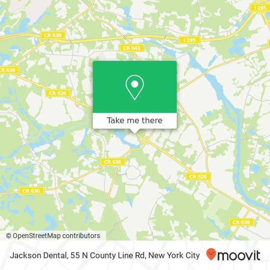 Jackson Dental, 55 N County Line Rd map