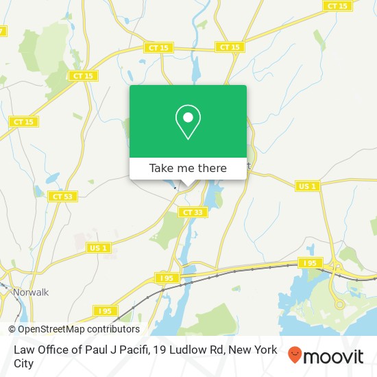 Mapa de Law Office of Paul J Pacifi, 19 Ludlow Rd