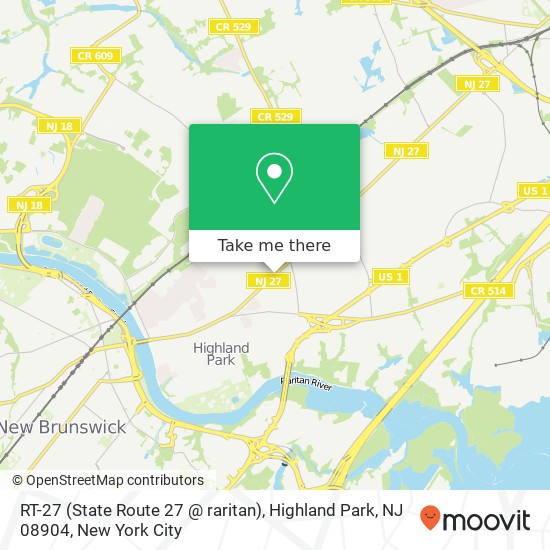 RT-27 (State Route 27 @ raritan), Highland Park, NJ 08904 map