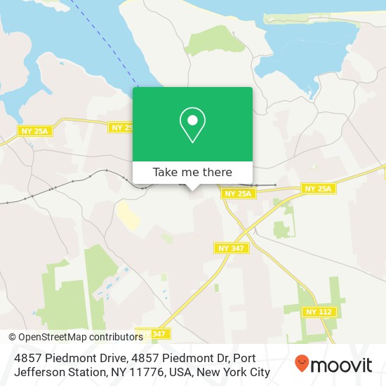 4857 Piedmont Drive, 4857 Piedmont Dr, Port Jefferson Station, NY 11776, USA map
