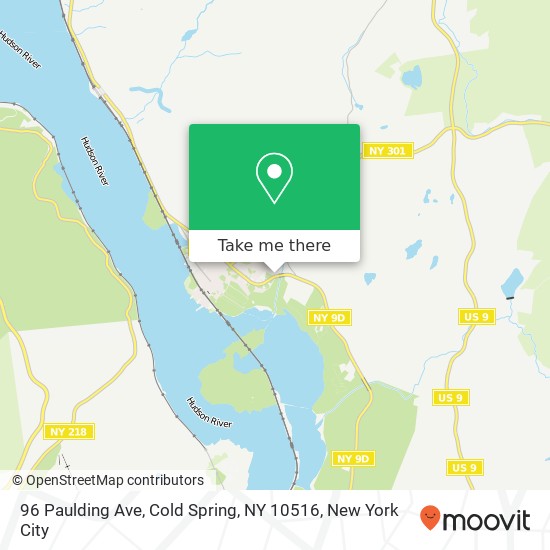 Mapa de 96 Paulding Ave, Cold Spring, NY 10516