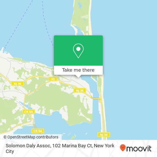Mapa de Solomon Daly Assoc, 102 Marina Bay Ct