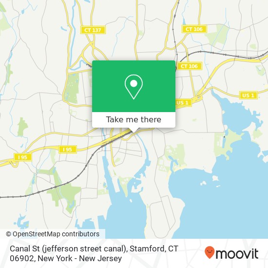 Mapa de Canal St (jefferson street canal), Stamford, CT 06902