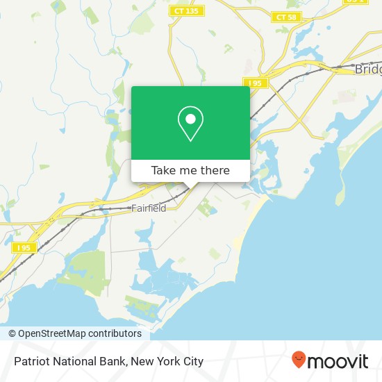 Patriot National Bank, 1127 Post Rd map