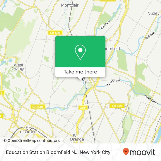 Mapa de Education Station Bloomfield NJ, 156 Washington St