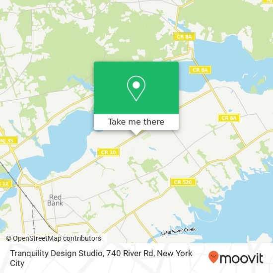 Mapa de Tranquility Design Studio, 740 River Rd