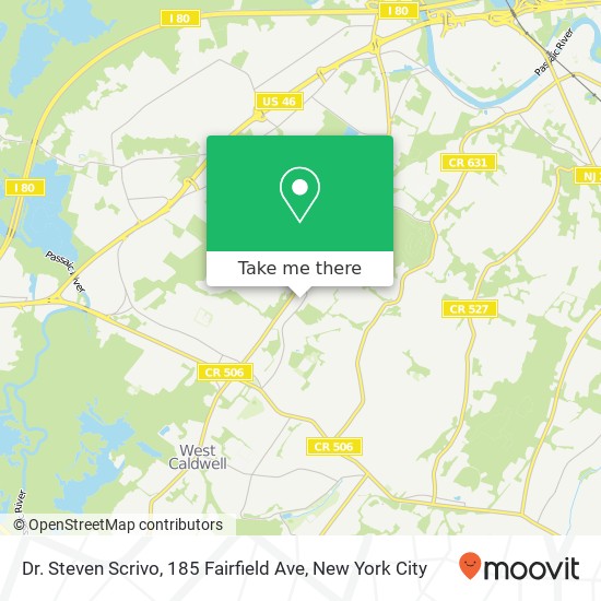 Mapa de Dr. Steven Scrivo, 185 Fairfield Ave