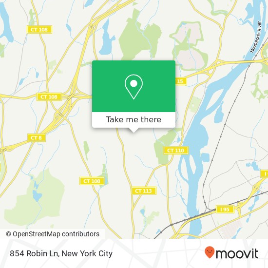 Mapa de 854 Robin Ln, Stratford, CT 06614