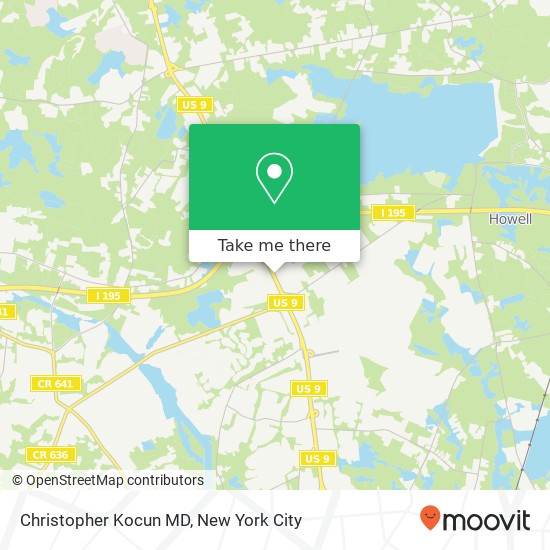 Christopher Kocun MD, 3469 US Highway 9 map