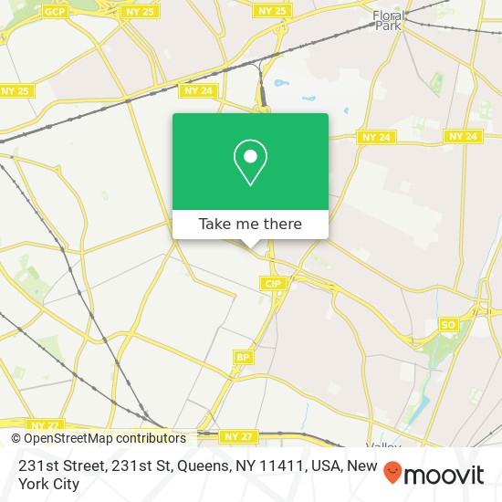 Mapa de 231st Street, 231st St, Queens, NY 11411, USA
