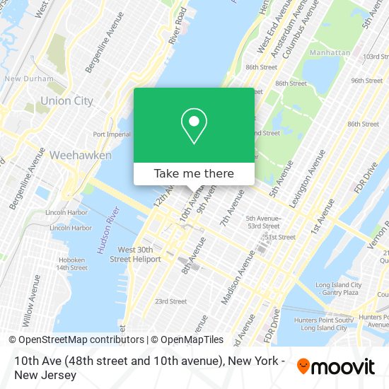 Mapa de 10th Ave (48th street and 10th avenue)