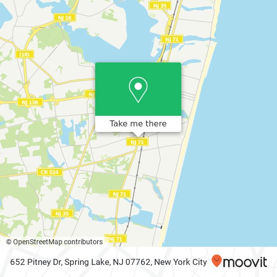 Mapa de 652 Pitney Dr, Spring Lake, NJ 07762