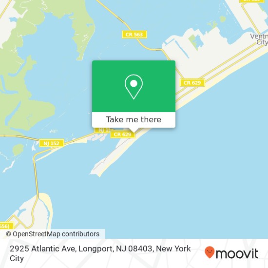 Mapa de 2925 Atlantic Ave, Longport, NJ 08403