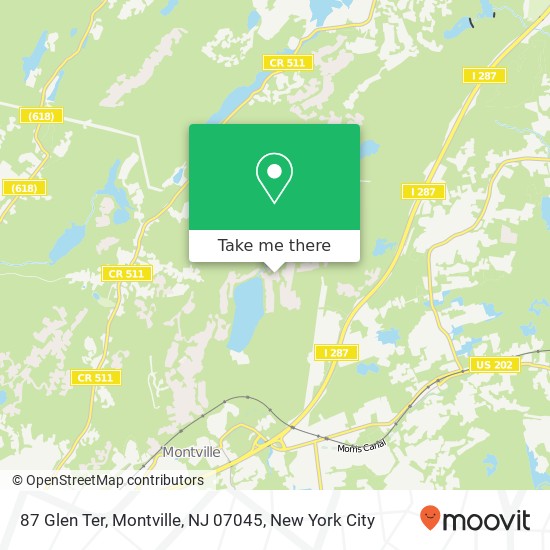 Mapa de 87 Glen Ter, Montville, NJ 07045