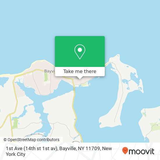 1st Ave (14th st 1st av), Bayville, NY 11709 map