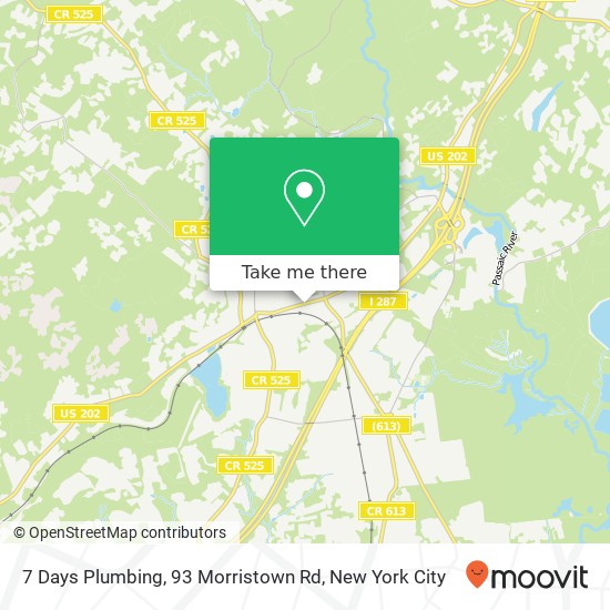 Mapa de 7 Days Plumbing, 93 Morristown Rd