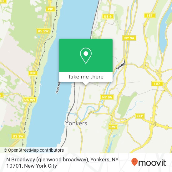 N Broadway (glenwood broadway), Yonkers, NY 10701 map