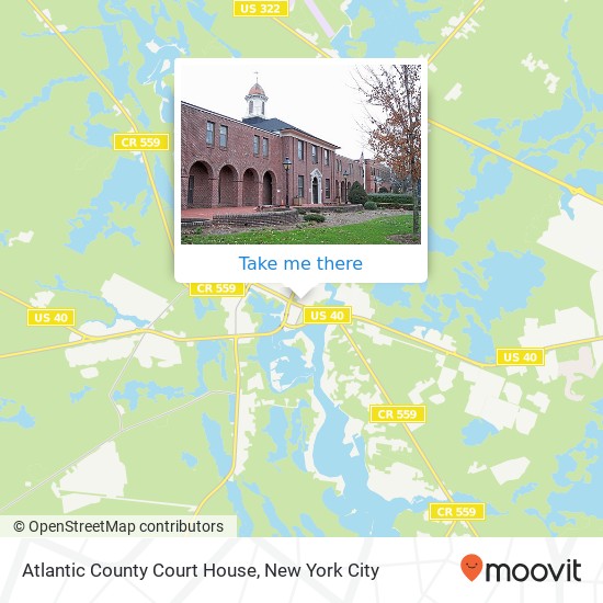 Mapa de Atlantic County Court House