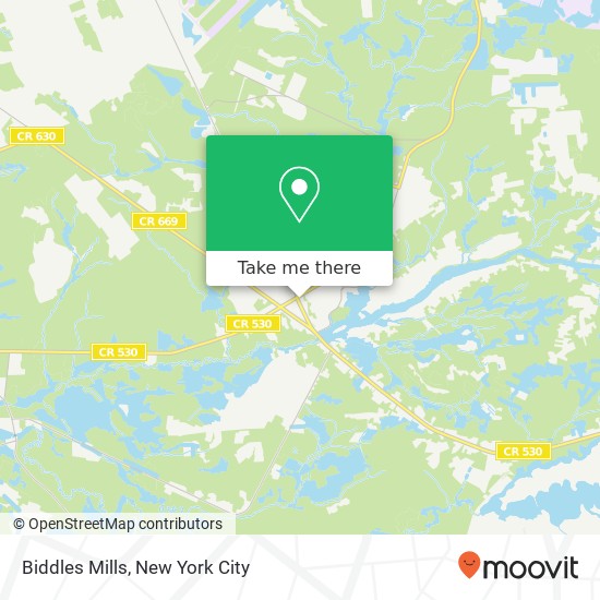 Biddles Mills map