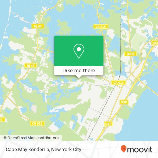 Mapa de Cape May konderria