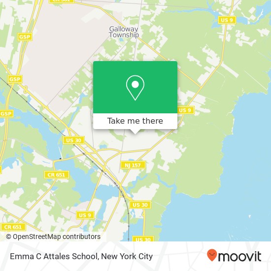 Emma C Attales School map