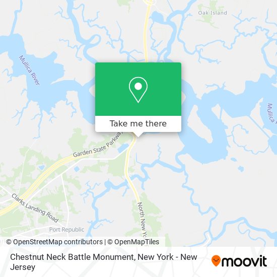 Chestnut Neck Battle Monument map