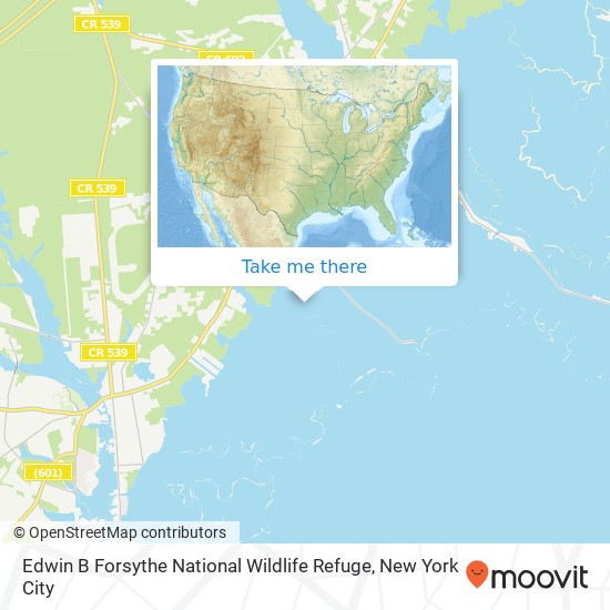 Edwin B Forsythe National Wildlife Refuge map