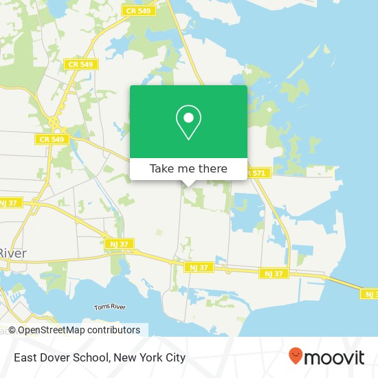 Mapa de East Dover School