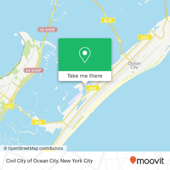 Mapa de Civil City of Ocean City