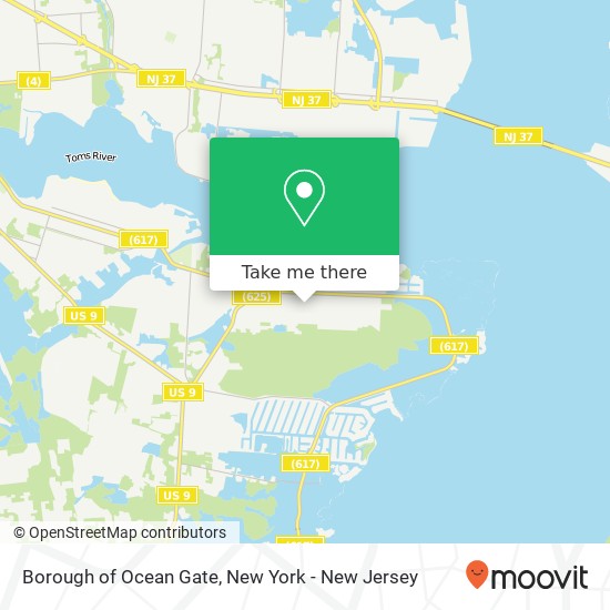 Borough of Ocean Gate map