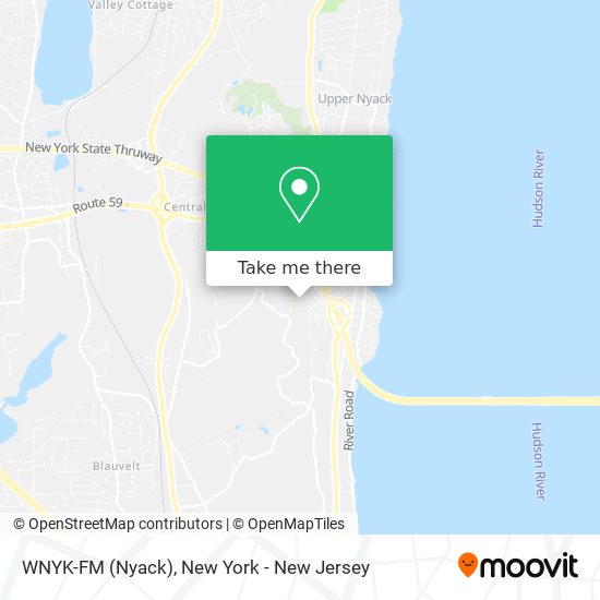 WNYK-FM (Nyack) map