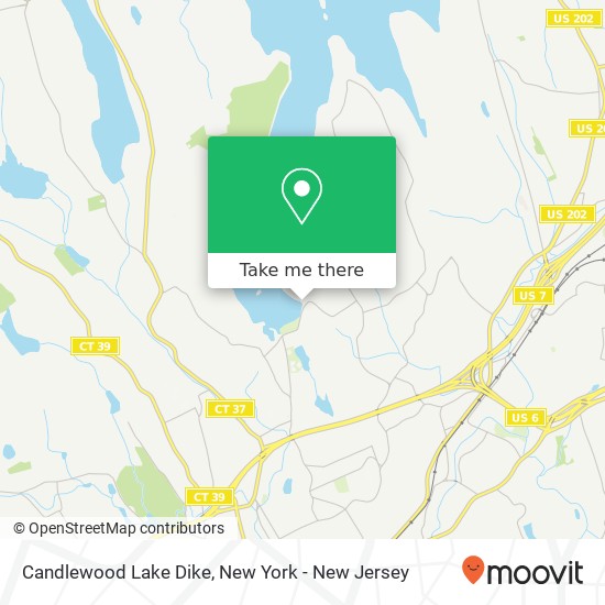 Candlewood Lake Dike map