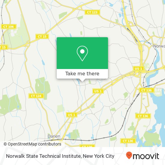 Mapa de Norwalk State Technical Institute