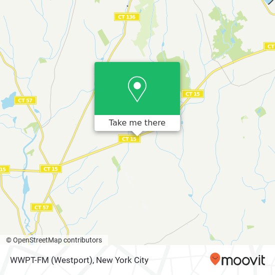 WWPT-FM (Westport) map