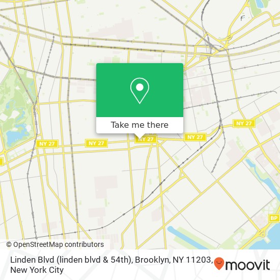 Mapa de Linden Blvd (linden blvd & 54th), Brooklyn, NY 11203
