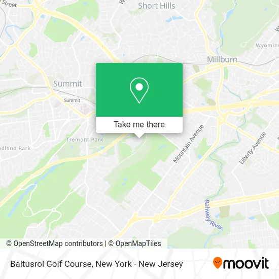 Baltusrol Golf Course map