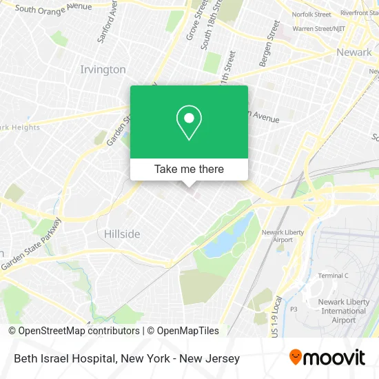 Beth Israel Hospital map