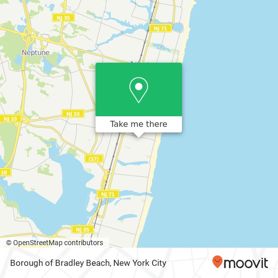 Borough of Bradley Beach map