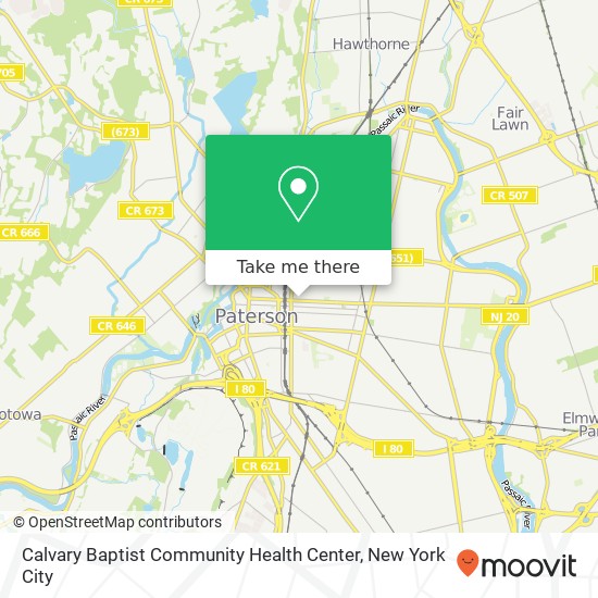 Mapa de Calvary Baptist Community Health Center